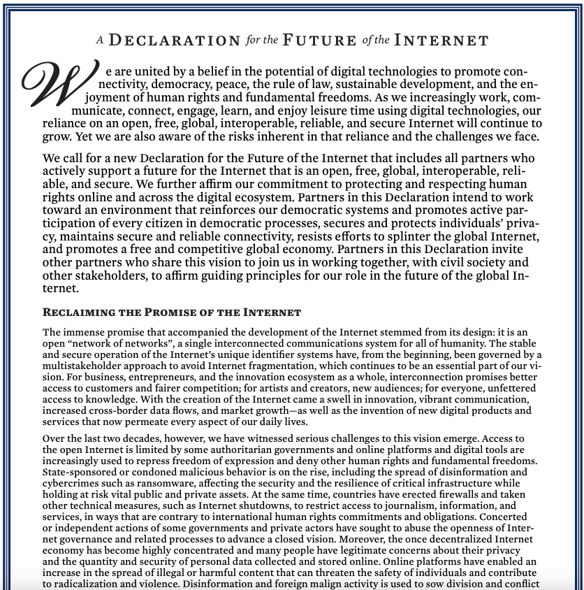 Global Internet Pact: US & 55 Other Nations Sign Pledge