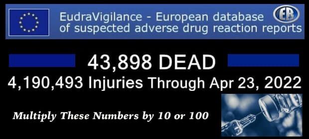 43,898 DEAD, 4 Million+ Injured Following COVID-19 Vaccines in European Database