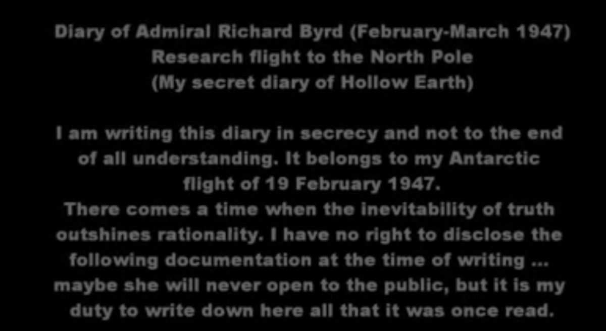 The Secret Diary Of Admiral Richard Byrd February- March 1947
